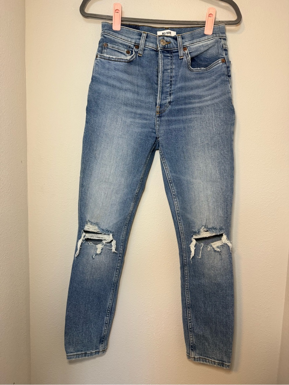 Re/Done 90s High Rise Ankle Crop denim jeans